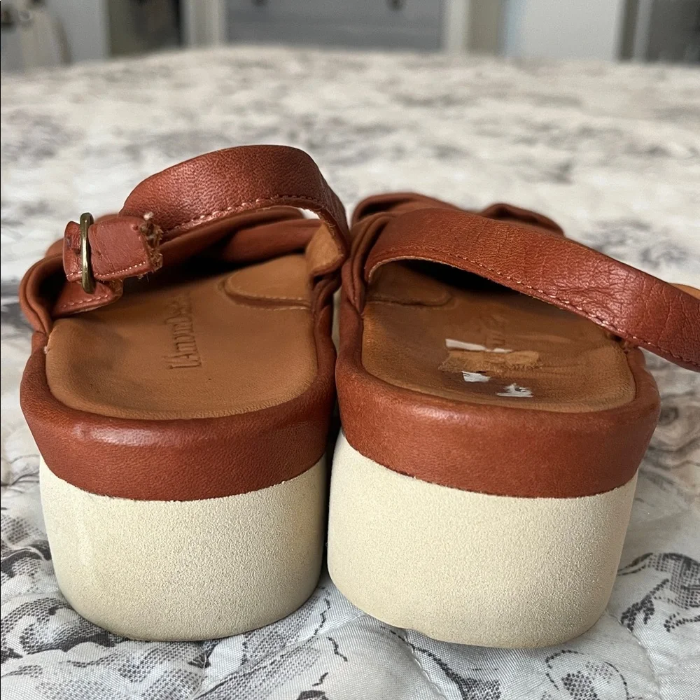 L’Armour Des Peds Women's Brown Leather Sandals - Picture 6 of 7